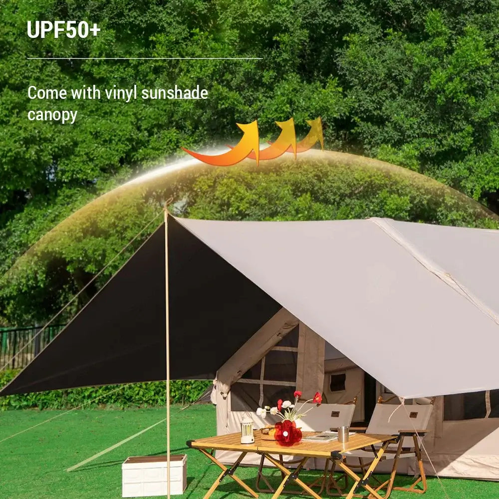 Inflatable Tent Portable Easy Setup Camping Tent with Canopy for 4-8 People