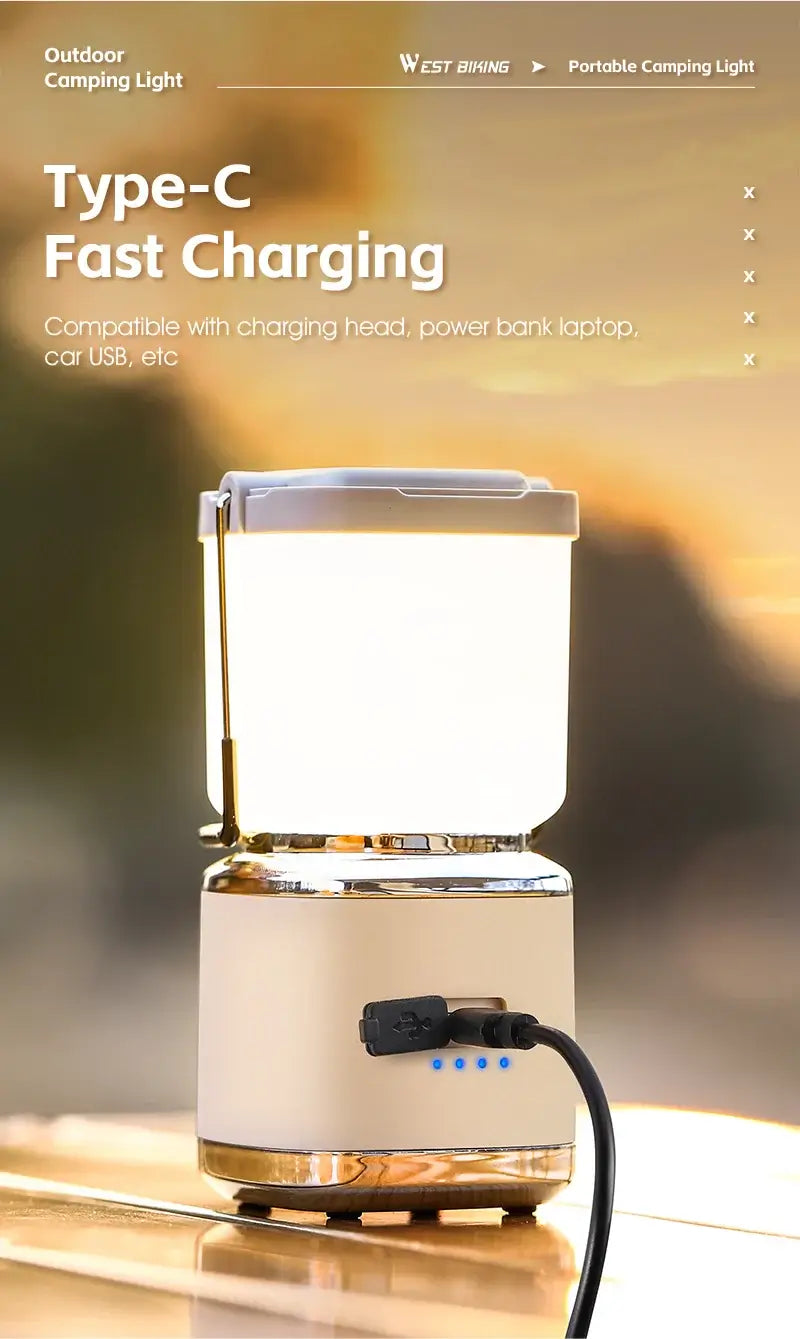 Mini Portable Camping Light Type-C Rechargeable LED Lantern Waterproof Hanging Tent Mosquito Repellent Camping Lamps