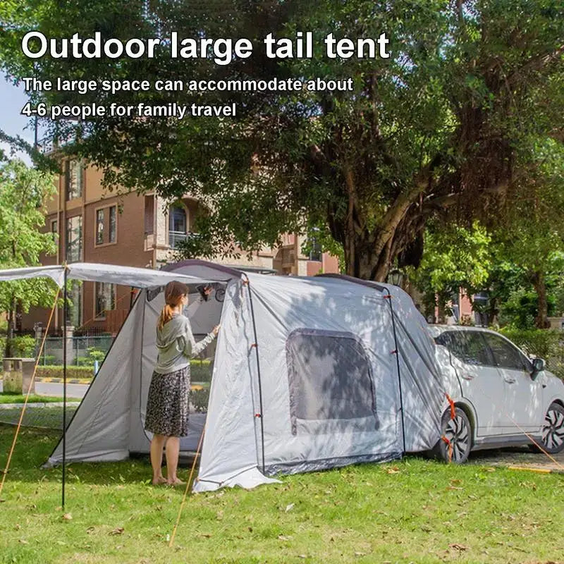 Outdoor Vehicle Extension Car Rear Tent SUV Tent for Camping Vehicle Trunk Tent Sun Shade Shelter Vehicle Tailgate Awning