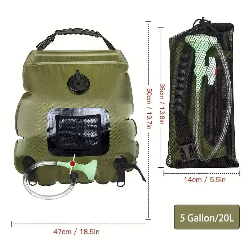 20L Shower Bag Outdoor Bathing Bag Bath Toilet Water Bag Camping Camping Equipment Hiking Accessories Camping Gear