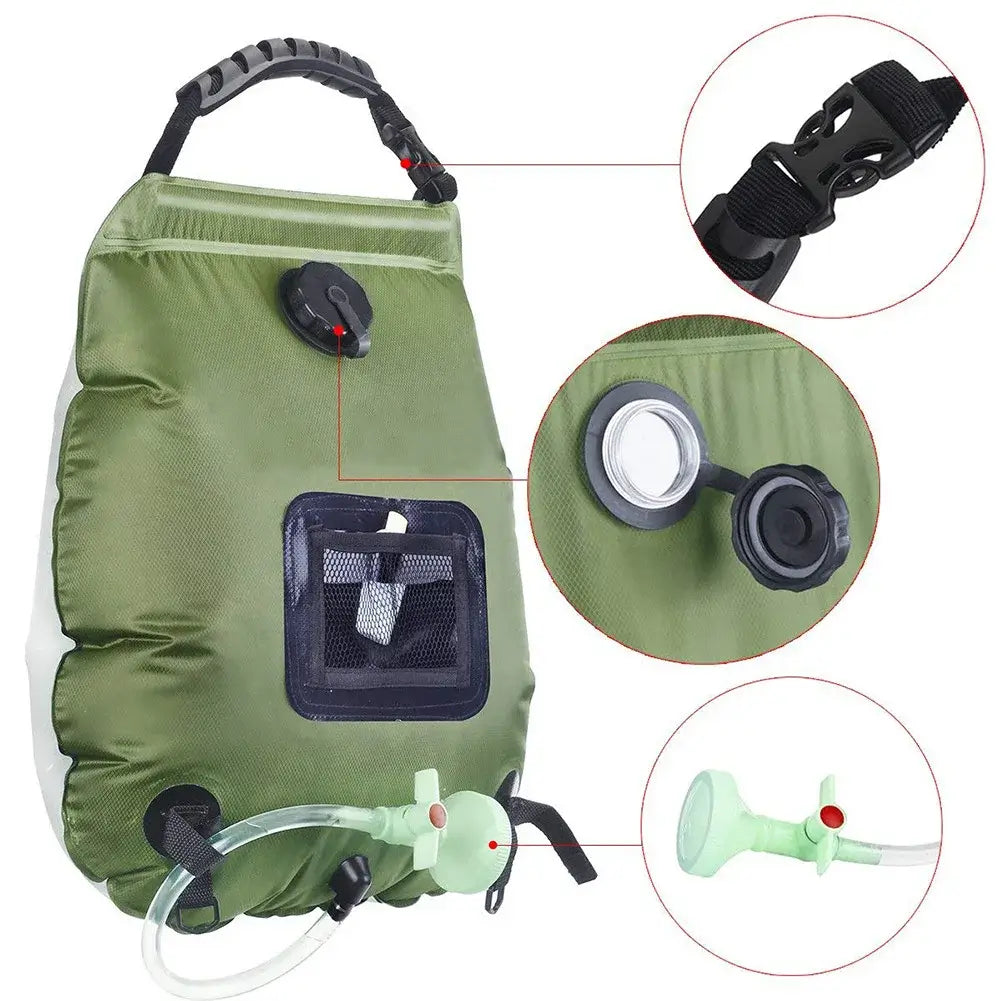 20L Shower Bag Outdoor Bathing Bag Bath Toilet Water Bag Camping Camping Equipment Hiking Accessories Camping Gear