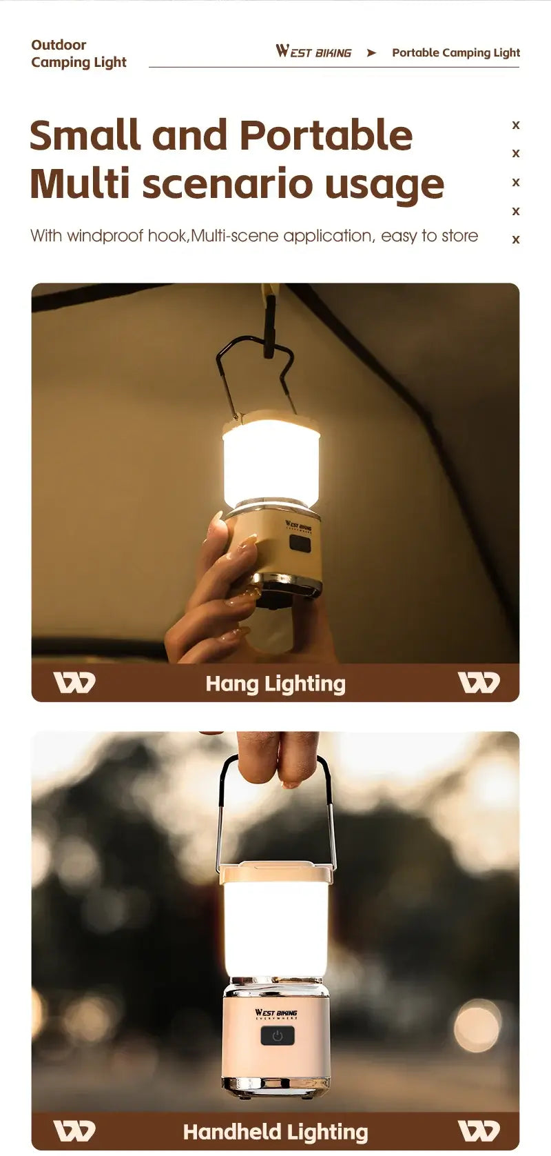 Mini Portable Camping Light Type-C Rechargeable LED Lantern Waterproof Hanging Tent Mosquito Repellent Camping Lamps