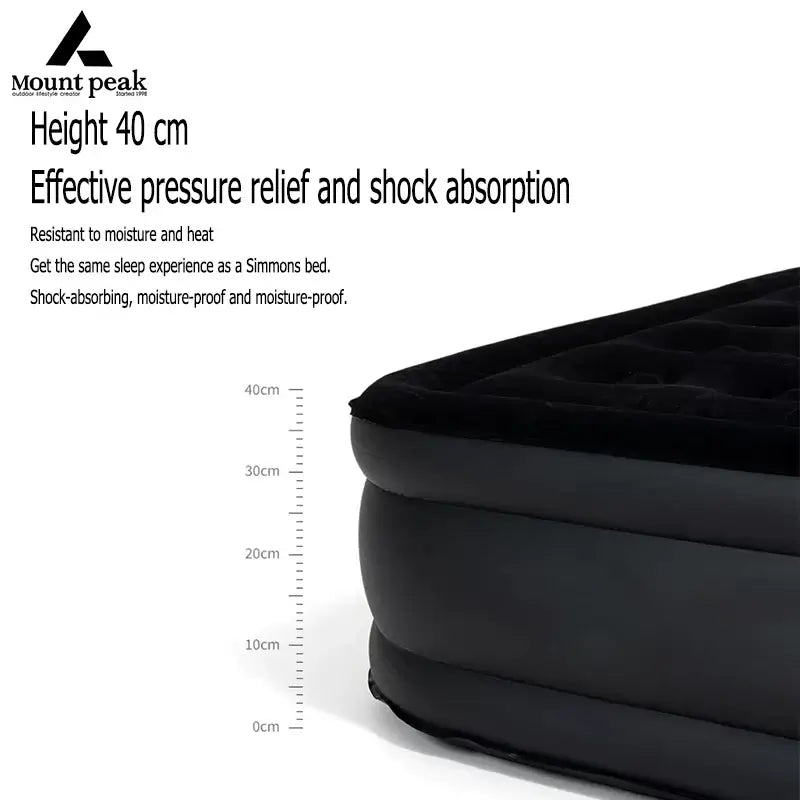 Air Mattress Glamping Mats PVC Inflatable Sleeping Mattress Luxury 2 Person Camping Bed Mat Built-in Pump Thicken Mat