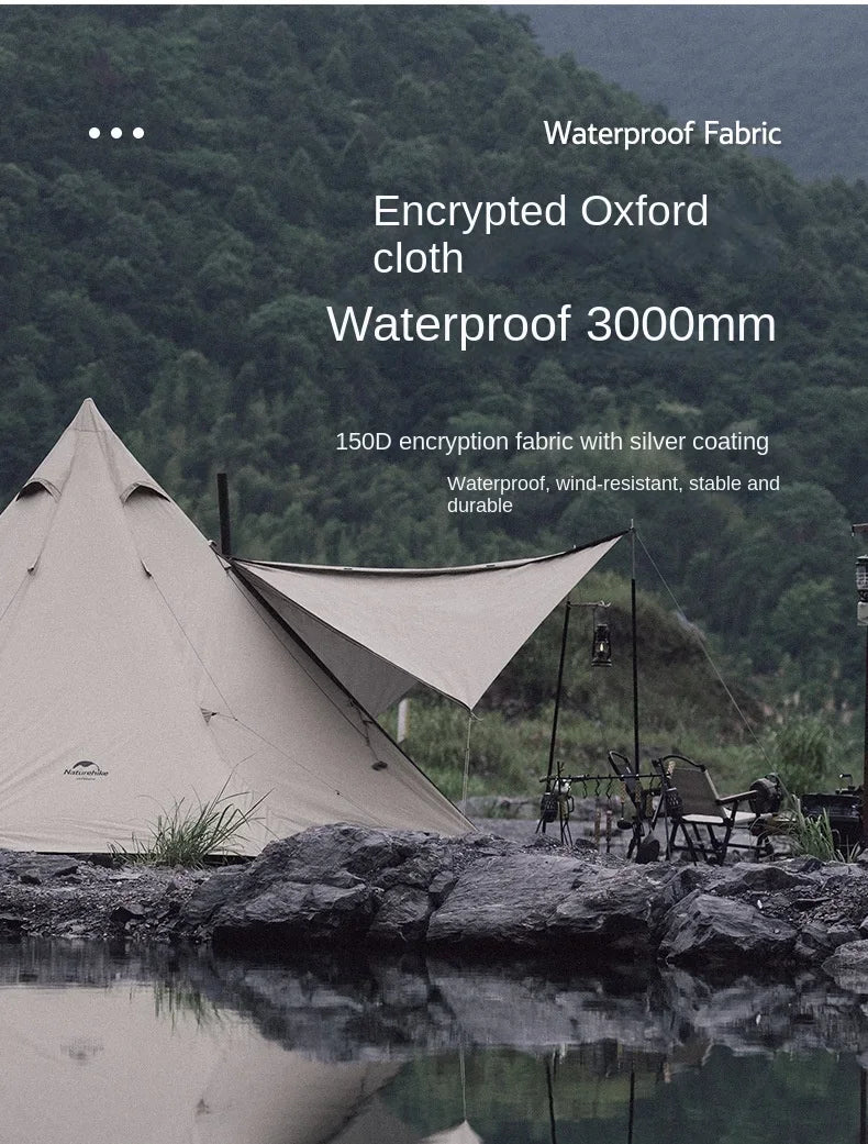 Large Space Pyramid Camping Tent for 4-8 People