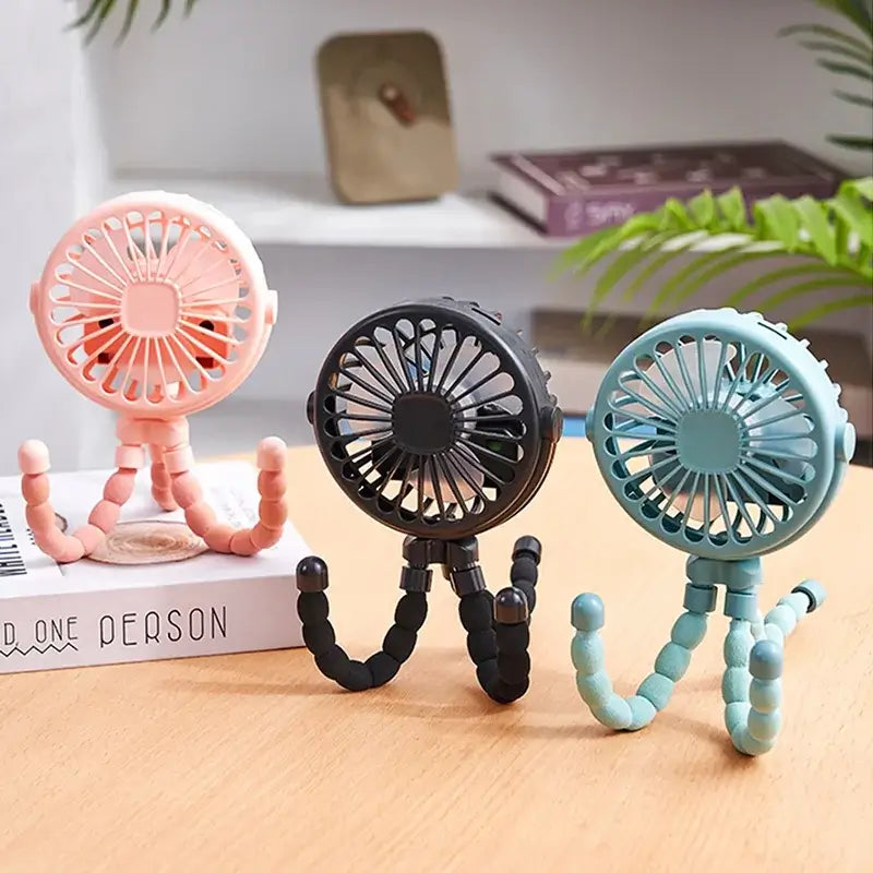 Portable Three Clawed Octopus Fan that Can be Hung Erected Wrapped Pushed Student Dormitory Outdoor Camping Desktop USB Fan