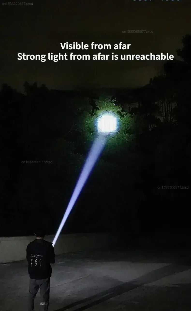 SMILING SHARK Outdoor Flashlight Strong Light Variable Focus with Floodlight Side Lights Mini Flashlight Lamp High Brightness