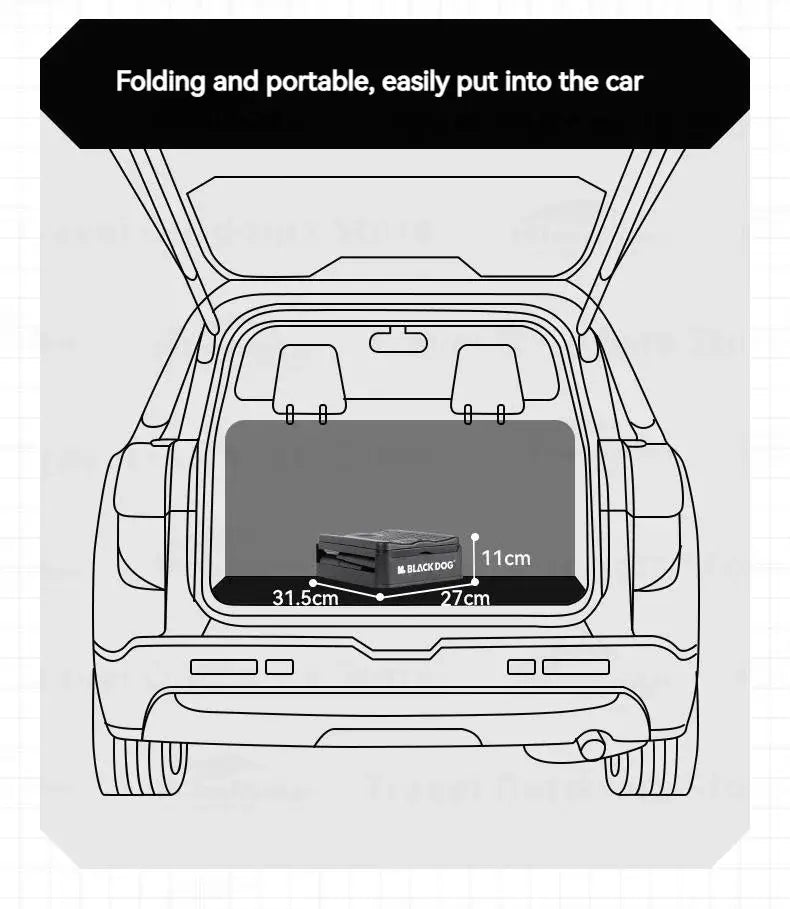 BLACKDOG Camping Mobile Toilet for Trips Plastic Storage Box Folding Tourist Stool Portable Trash Can for Car Outdoor Ultralight