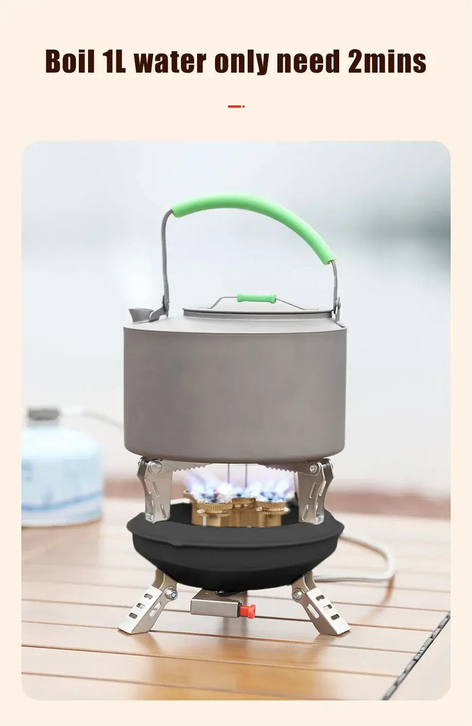 BRS-201A Portable Camping Gas Stove 16000W High Pressured Propane Butane Gas Burner Outdoor Emergency Stove with Piezo Ignition