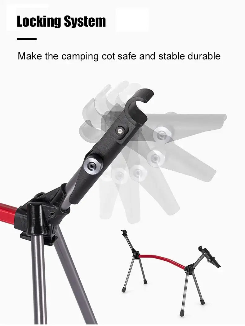 Camping Cot Portable Folding Bed Ultralight Aluminum Alloy Sleeping Cot for Outdoor Hiking Backpacking Travel