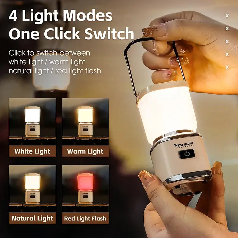 Mini Portable Camping Light Type-C Rechargeable LED Lantern Waterproof Hanging Tent Mosquito Repellent Camping Lamps