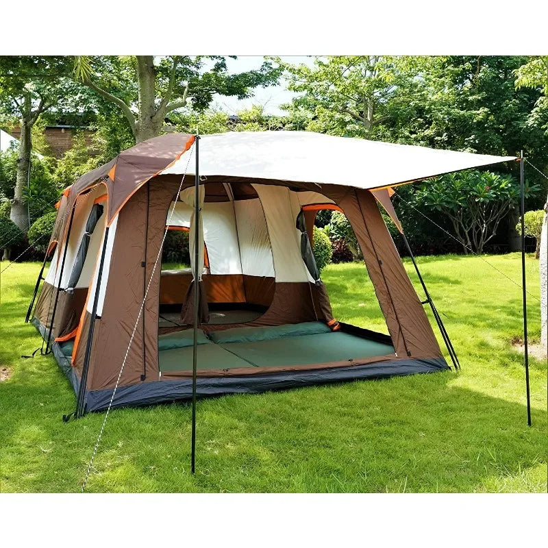 Family Camping Tent 2 Bedroom 1 Living Room for 4-8 Person