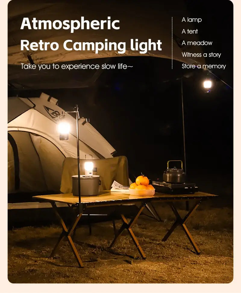 Mini Portable Camping Light Type-C Rechargeable LED Lantern Waterproof Hanging Tent Mosquito Repellent Camping Lamps