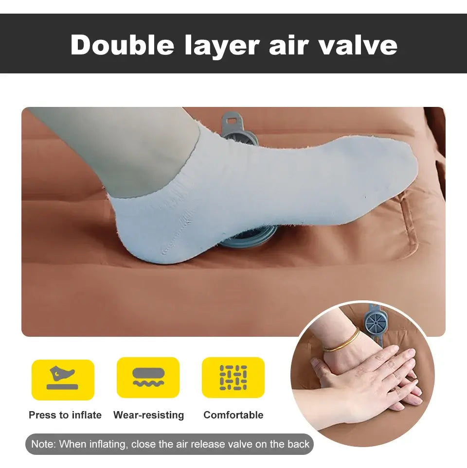 Ultralight Self-inflating Air Mattress Thicken Sleeping Pad Splicing Inflatable Bed Beach Picnic Mat Camping Tent Air Cushion