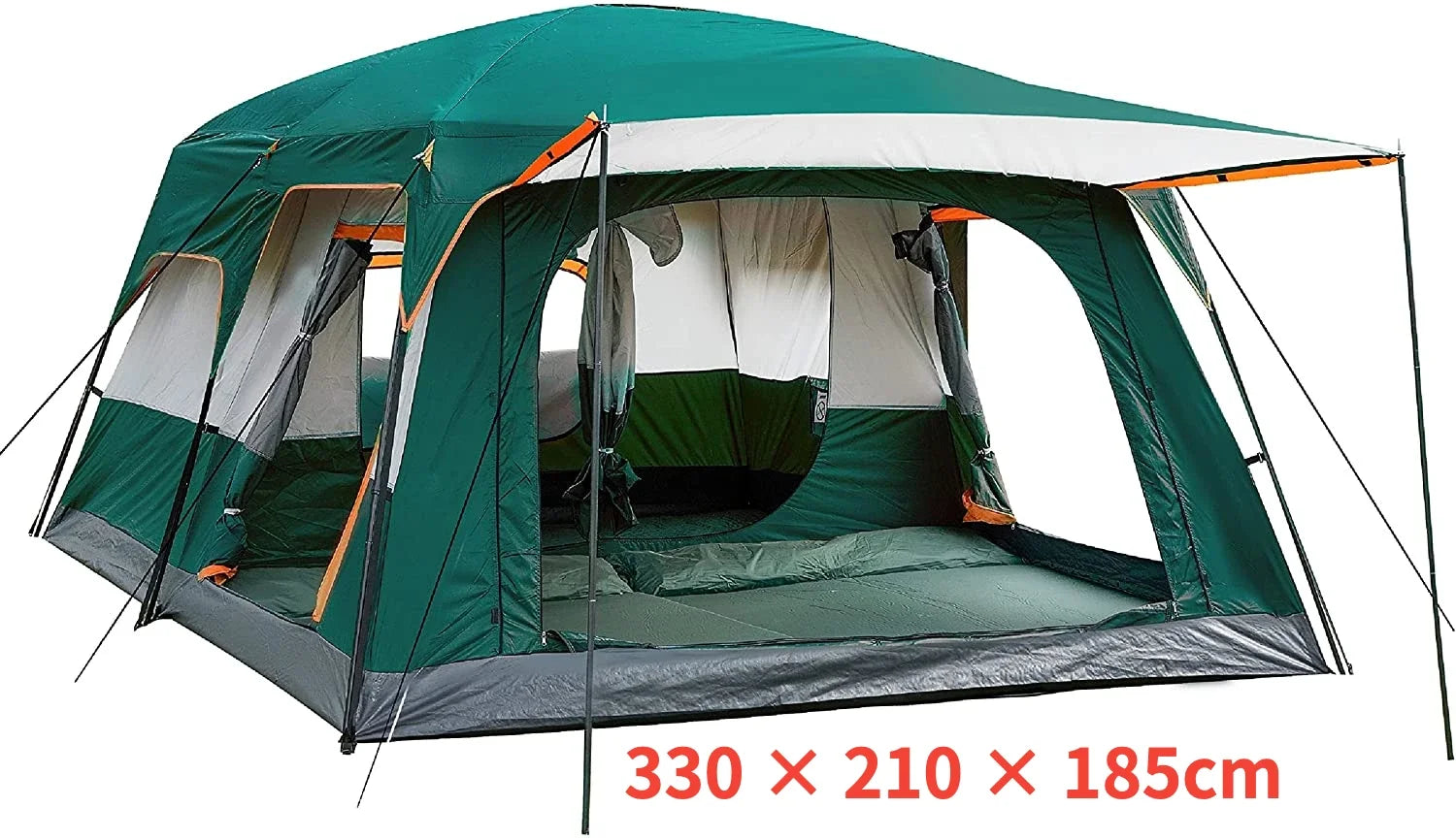 Family Camping Tent 2 Bedroom 1 Living Room for 4-8 Person