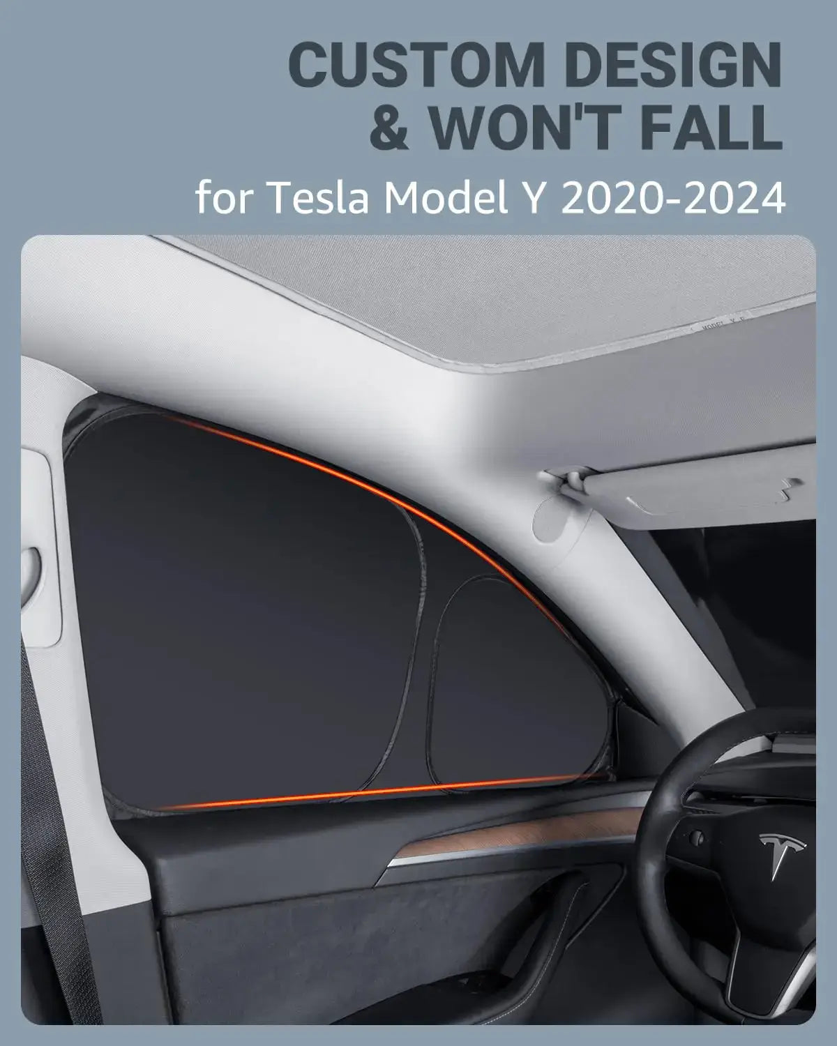 Car Sun Shade for Tesla Model 3 Y 2017-2024 Windshield Sunshade Cover Protector Front Side Window Privacy Blind Shading Kids