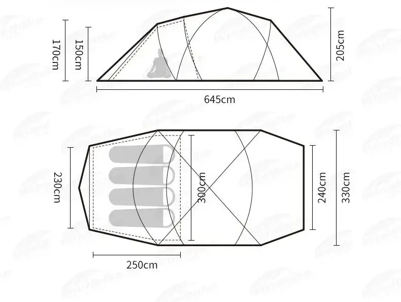 Naturehike Light Campaign Tent Hiking Tent Ultralight Tunnel Mobi Camping Shade Shelter Beach Trips Ultralight Hiking Campaign