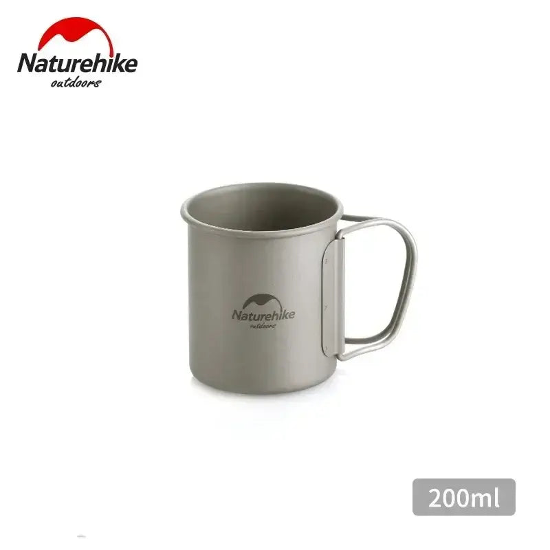 Naturehike Titanium Cup Camping Mug Tourist Tableware Picnic Utensils Outdoor Kitchen Supplies Travel Cooking Cookware Pan Bowel