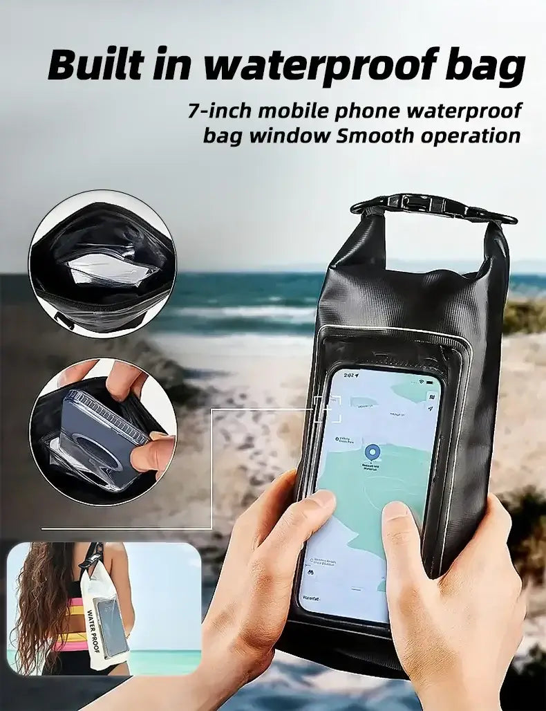 X-TIGER Portable Waterproof Dry Bag With Mobile Phone Storage Pouch Fanny Pack Cycling Camping Essentials Swimming Accessories