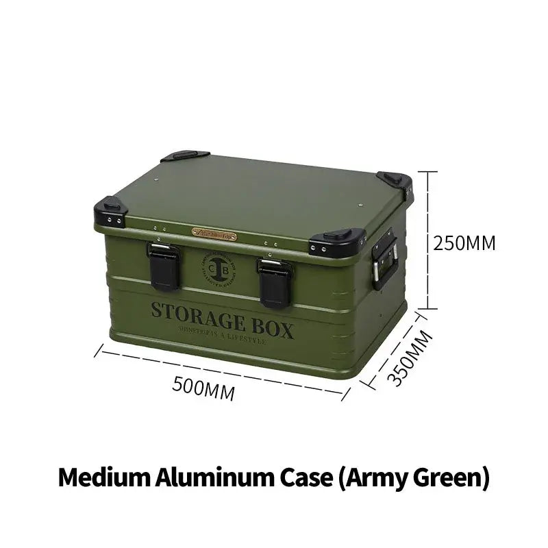 Outdoor Aluminum Case Camping Storage Multifunctional Waterproof Car Case Aluminum Alloy Large Capacity Storage Case