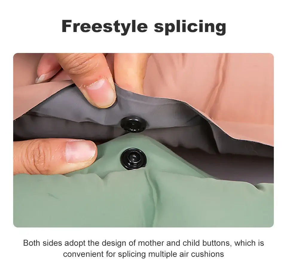 Ultralight Self-inflating Air Mattress Thicken Sleeping Pad Splicing Inflatable Bed Beach Picnic Mat Camping Tent Air Cushion