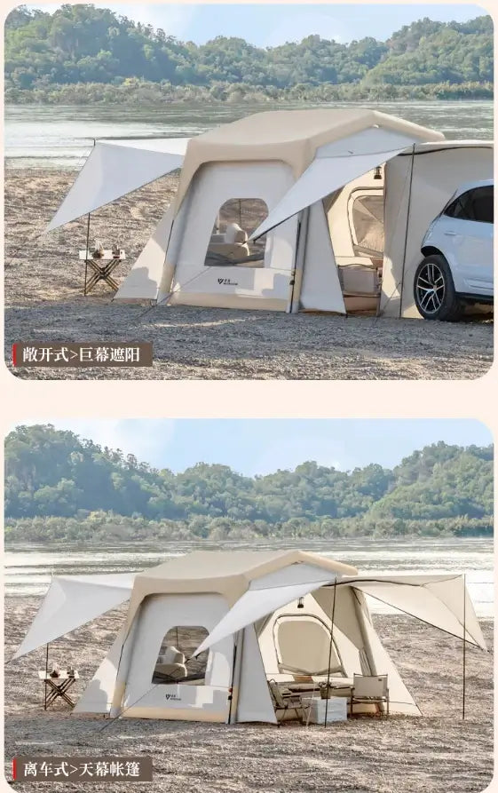 Universal Inflatable Car Rear Tent Set Extension Self-driving Tour Canopy Camping Overnight Sunshade Waterproof Marquee SUV