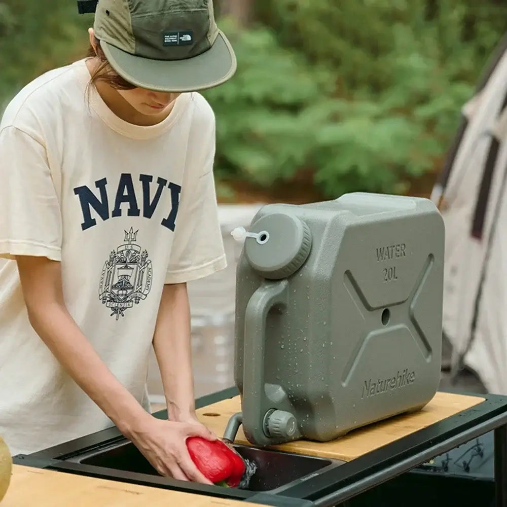 Naturehike 12-24L Outdoor Water Tank Large Capacity Portable Camping Water Container Picnic Food Grade PE Water Storage Tank