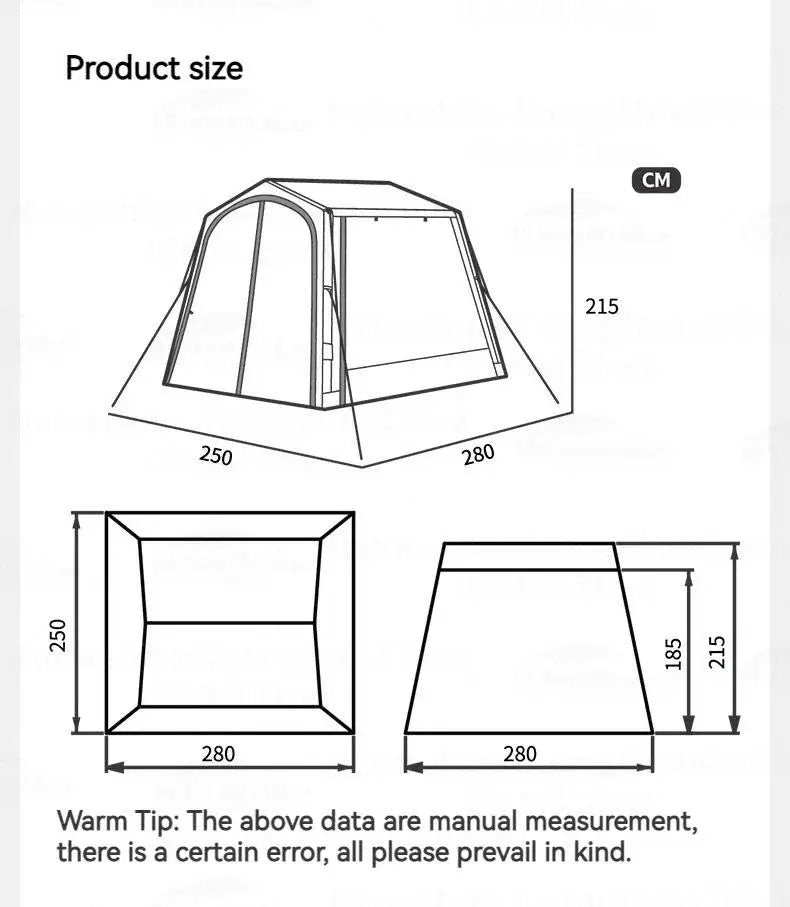 Naturehike AIR 7.0 Inflatable Car Tail Tent Sunshade Waterproof SUV MPV Side Tunnel Beach Tent Camping Outdoor 35㎡ With Canopy