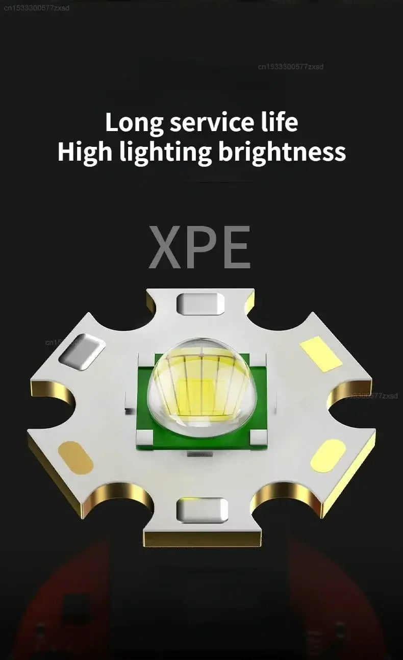 SMILING SHARK Outdoor Flashlight Strong Light Variable Focus with Floodlight Side Lights Mini Flashlight Lamp High Brightness