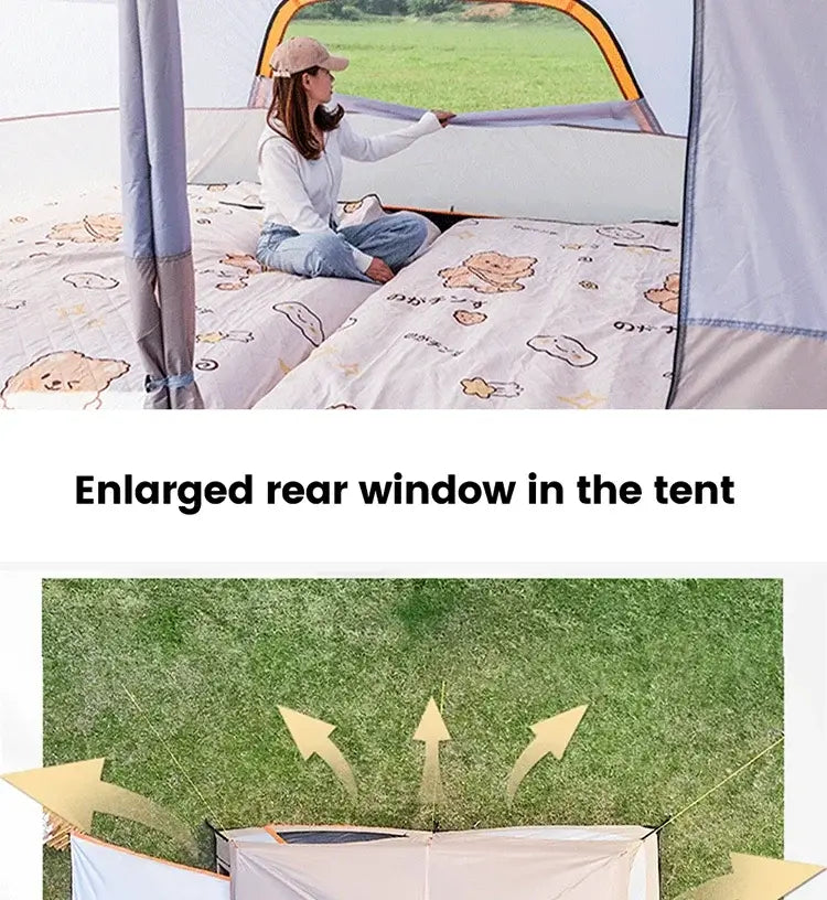 Outdoor Camping Family Tent 4-10 Person Double Layers Oversize 2 Rooms Thickened Rainproof Outdoor Family Camp Tour Equipment