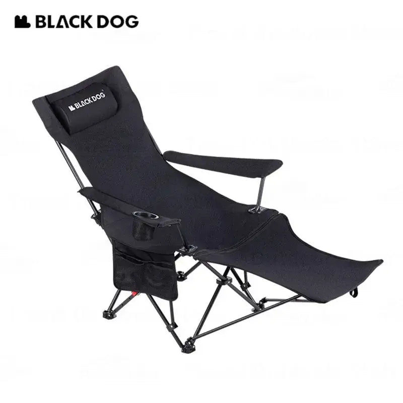 Naturehike BLACKDOG Folding Chair Recliner Adjustable Lounger for Camping Outdoor Fishing Beach Picnic Removable Headrest Pillow