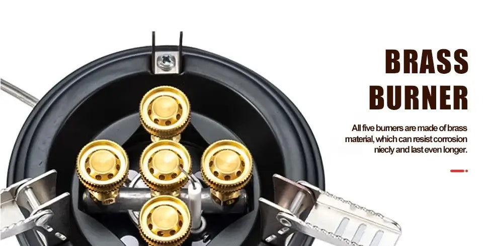 BRS-201A Portable Camping Gas Stove 16000W High Pressured Propane Butane Gas Burner Outdoor Emergency Stove with Piezo Ignition