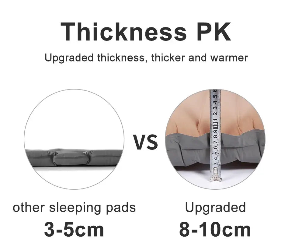 Ultralight Self-inflating Air Mattress Thicken Sleeping Pad Splicing Inflatable Bed Beach Picnic Mat Camping Tent Air Cushion