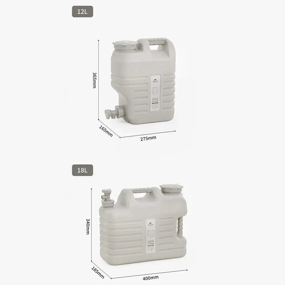 Naturehike 12-24L Outdoor Water Tank Large Capacity Portable Camping Water Container Picnic Food Grade PE Water Storage Tank