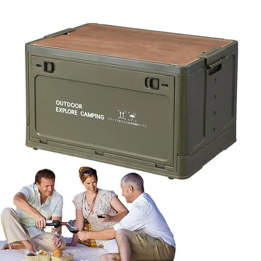 60L Sturdy Storage Holder Portable Trunk Cargo Container Strong Load Bearing Storage Camping Car Trunk Storage Container