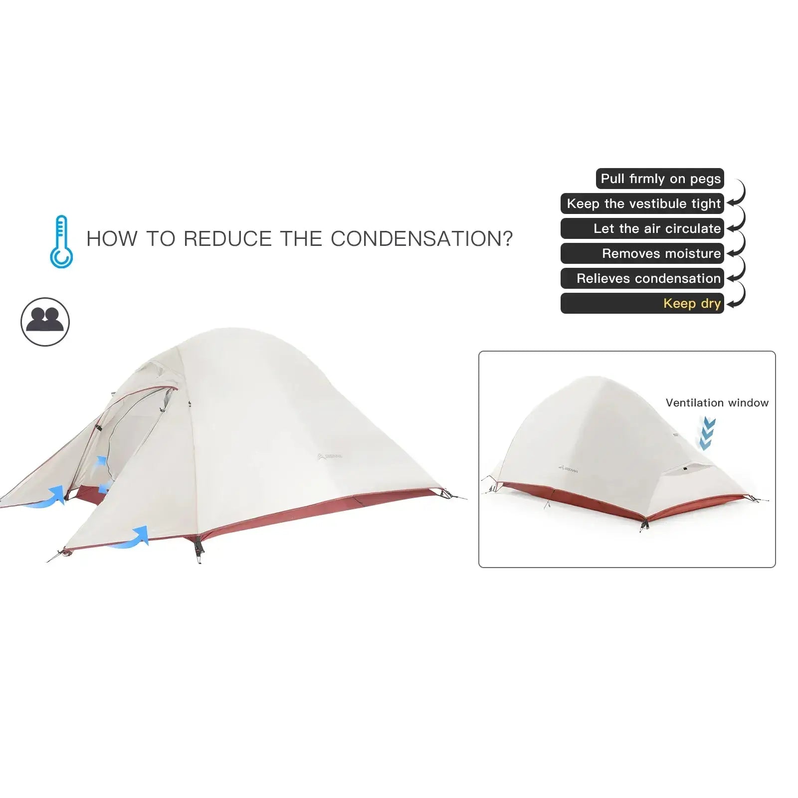 Ultralight Camping Tent Backpack Tent 20D Nylon Waterproof Outdoor Hiking Travel Tent Cycling Tent 1-2 Person