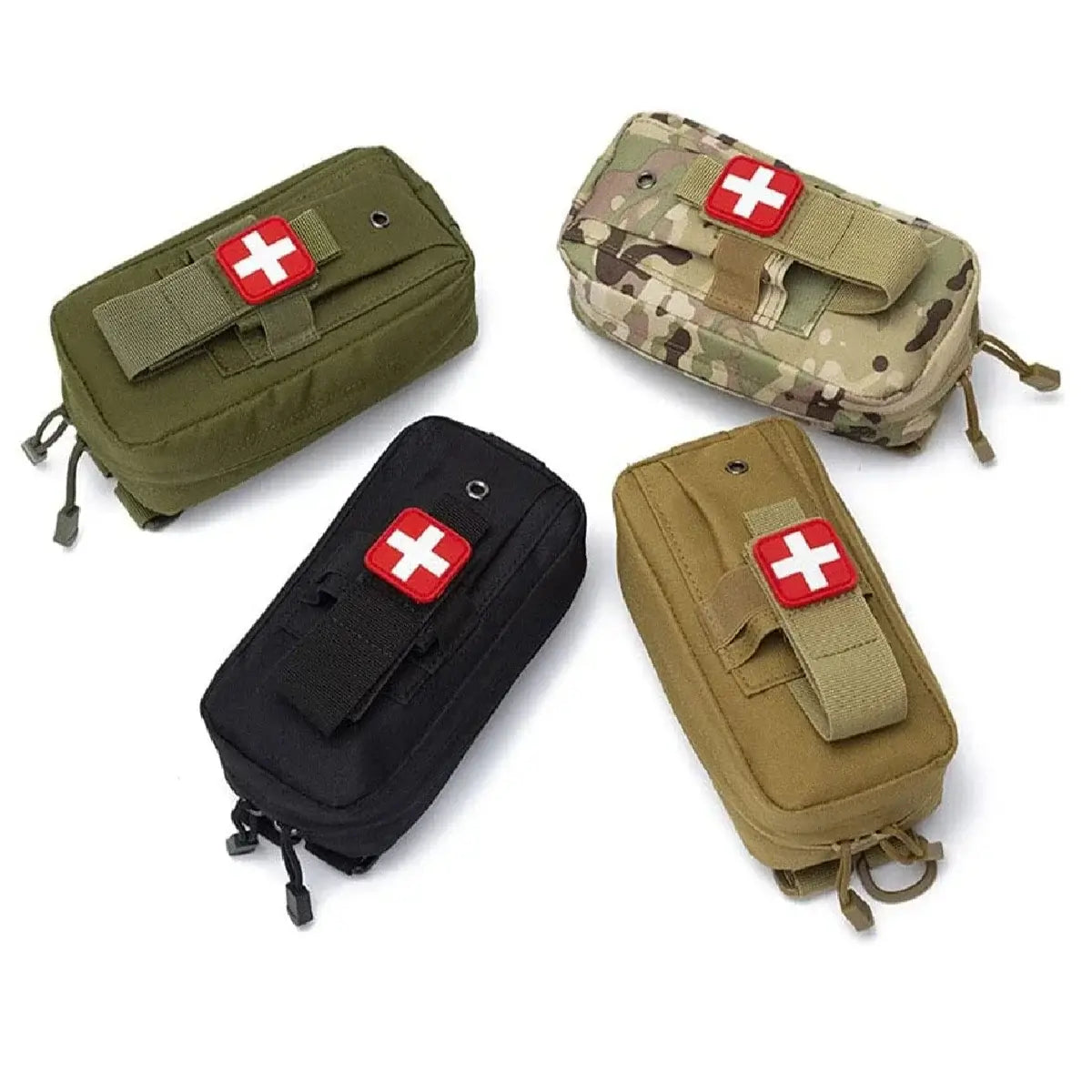 10pcs IFAK Tactical Molle Pouch Survival First Aid Kit for Emergency Rescue Outdoor Camping Hiking Sports Portable