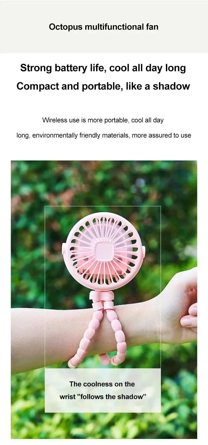 Portable Three Clawed Octopus Fan that Can be Hung Erected Wrapped Pushed Student Dormitory Outdoor Camping Desktop USB Fan