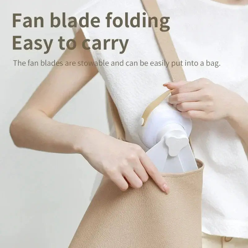 Portable wireless mini ceiling fan light USB fan with remote control, stand, night light, portable, home, outdoor, camping, tent