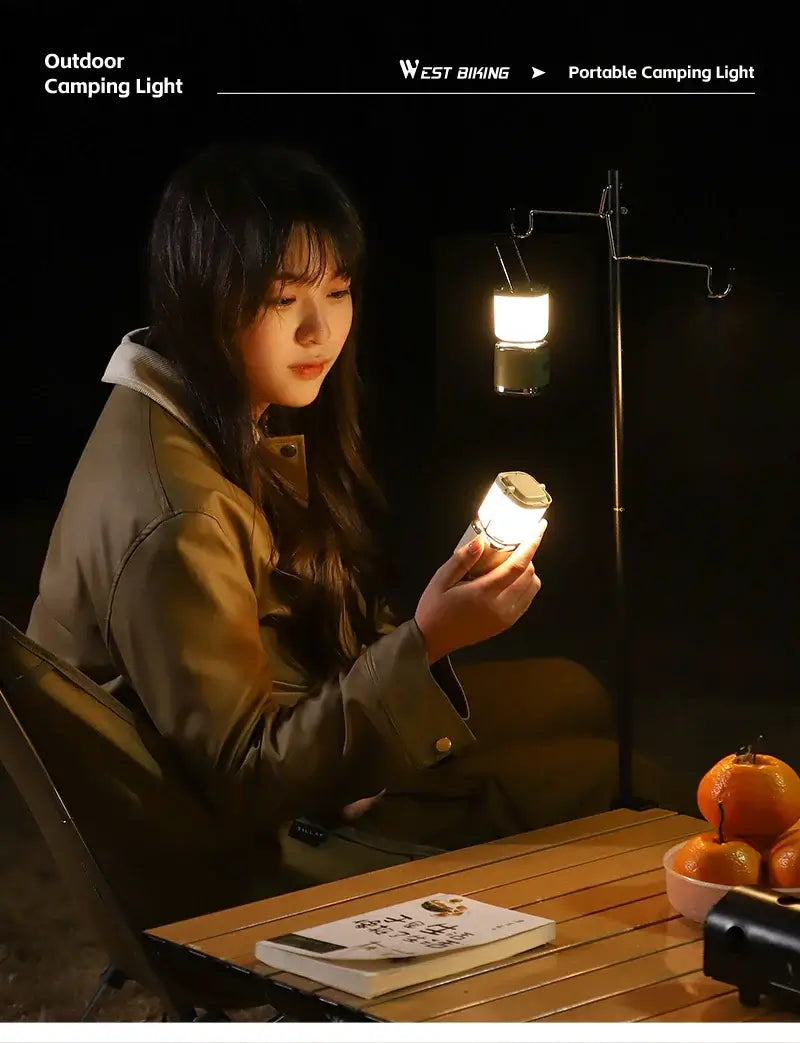Mini Portable Camping Light Type-C Rechargeable LED Lantern Waterproof Hanging Tent Mosquito Repellent Camping Lamps