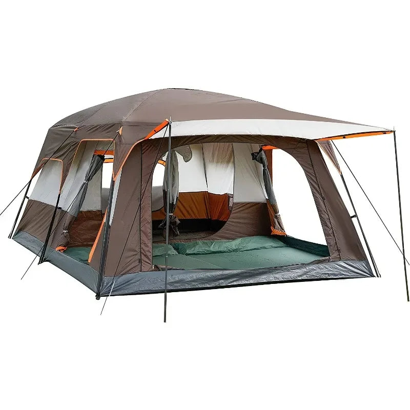 Family Camping Tent 2 Bedroom 1 Living Room for 4-8 Person