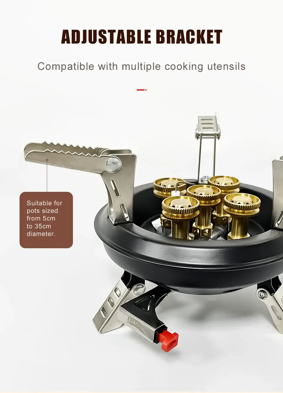 BRS-201A Portable Camping Gas Stove 16000W High Pressured Propane Butane Gas Burner Outdoor Emergency Stove with Piezo Ignition