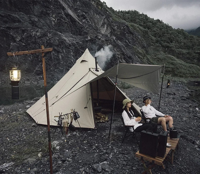 Large Space Pyramid Camping Tent for 4-8 People