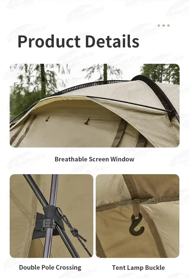 Naturehike Light Campaign Tent Hiking Tent Ultralight Tunnel Mobi Camping Shade Shelter Beach Trips Ultralight Hiking Campaign