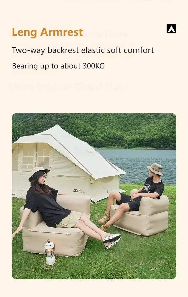 Inflatable Sofa Camping Chair Portable Stitching Lazy Sofa Outdoor Park Picnic Leisure Air Cushion bed Oxford Cloth