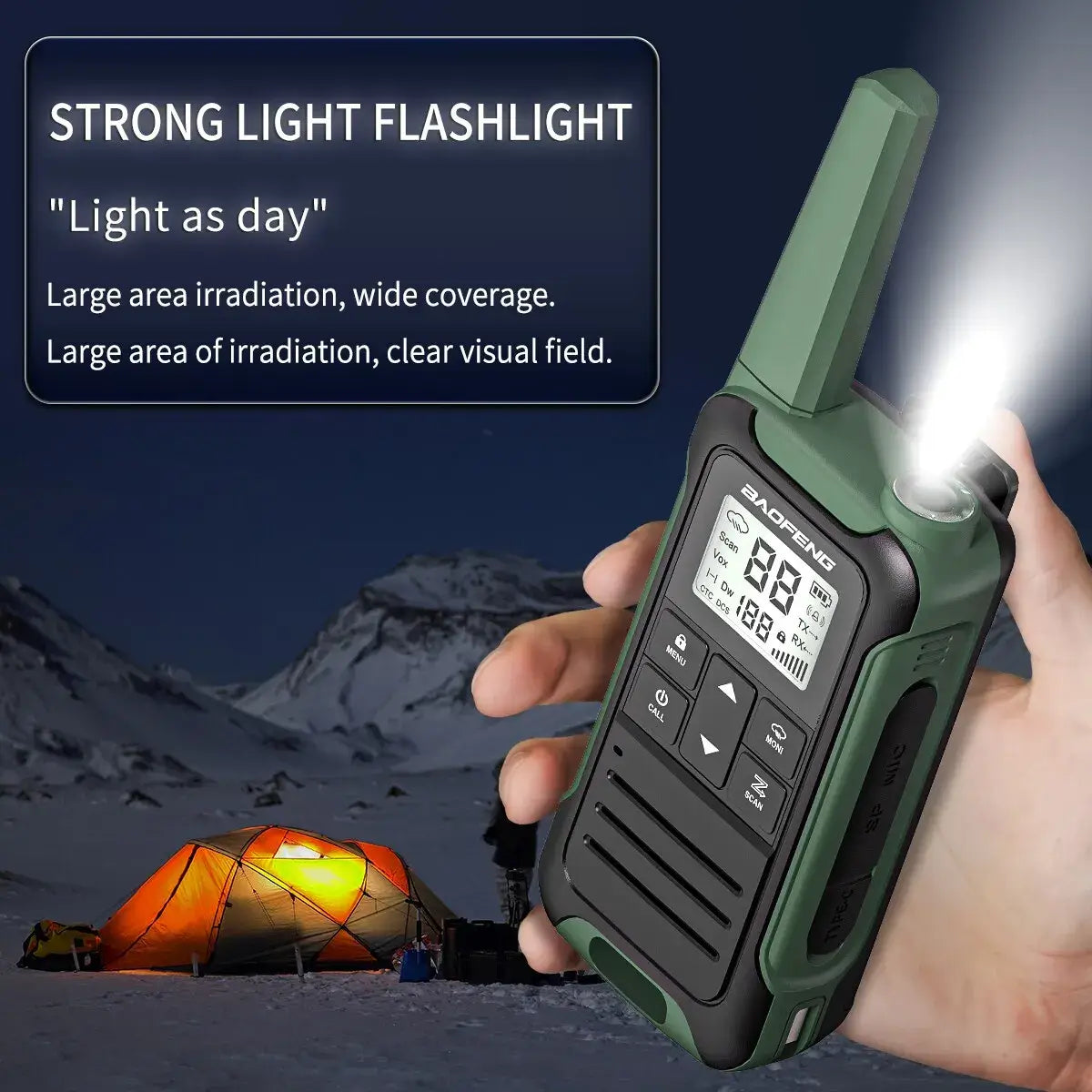 2pcs Walkie Talkie PMR FRS Long Range Rechargable Portable Kids Two Way Radio Type-C Charger for Camping Trip