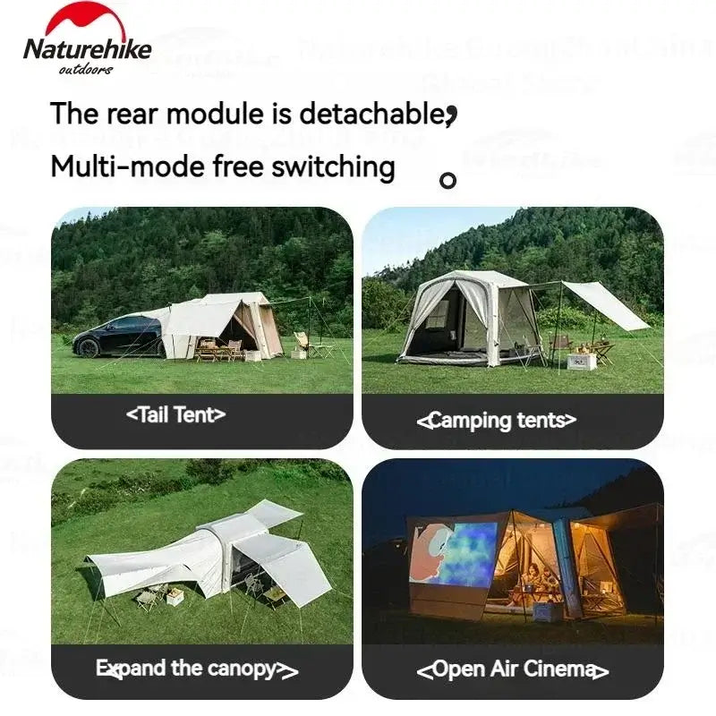 Naturehike AIR 7.0 Inflatable Car Tail Tent Sunshade Waterproof SUV MPV Side Tunnel Beach Tent Camping Outdoor 35㎡ With Canopy