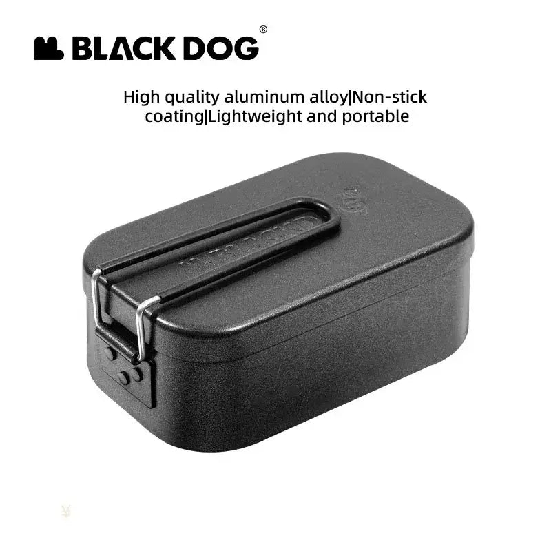 Black Dog Outdoor Aluminium Lunch Box Anti Scalding One Box Can Be Used Dual Purpose Convenient Camping Tableware Artifact