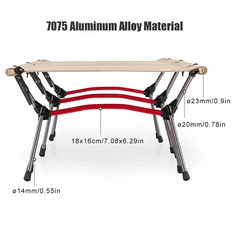 Camping Cot Portable Folding Bed Ultralight Aluminum Alloy Sleeping Cot for Outdoor Hiking Backpacking Travel