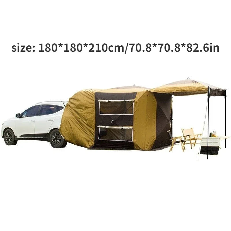 Quick Opening Car Tailgate Tent Rear Trunk Extension Car Camping Tent