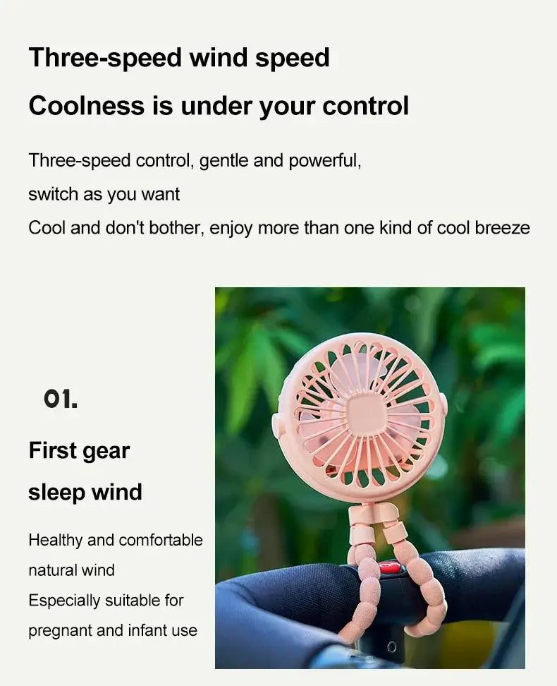 Portable Three Clawed Octopus Fan that Can be Hung Erected Wrapped Pushed Student Dormitory Outdoor Camping Desktop USB Fan